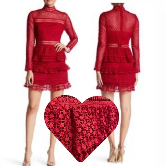 Romeo & Juliet couture lace dress Rugby color Large - Picture 2 of 13